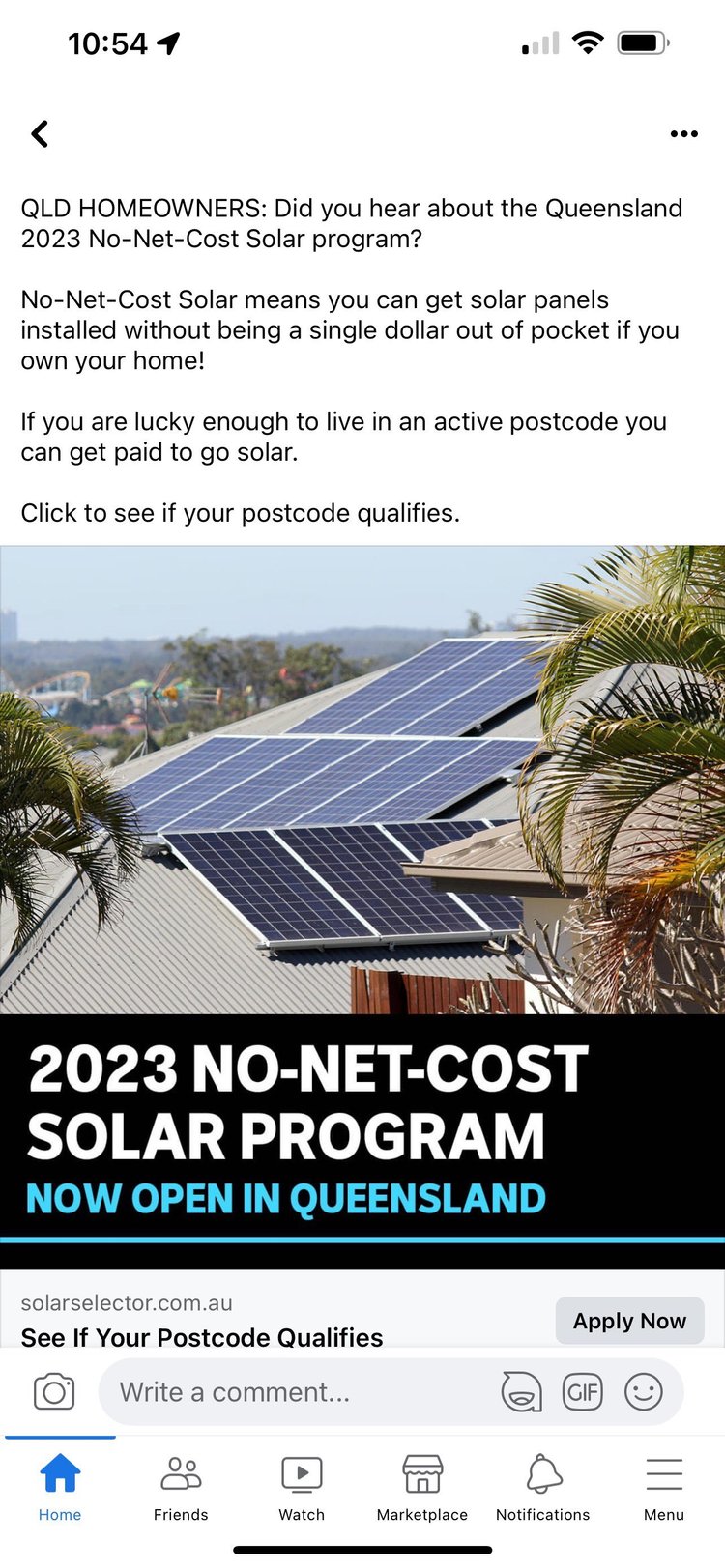 Australian Solar Industry Questionable Solar Installer Example Facebook