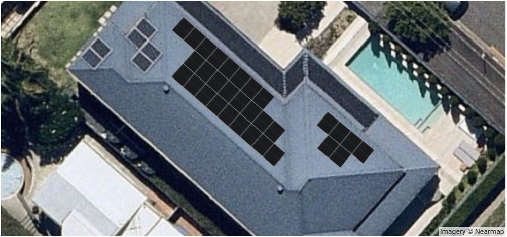 Image of incorrect solar design prior to installation by another solar business