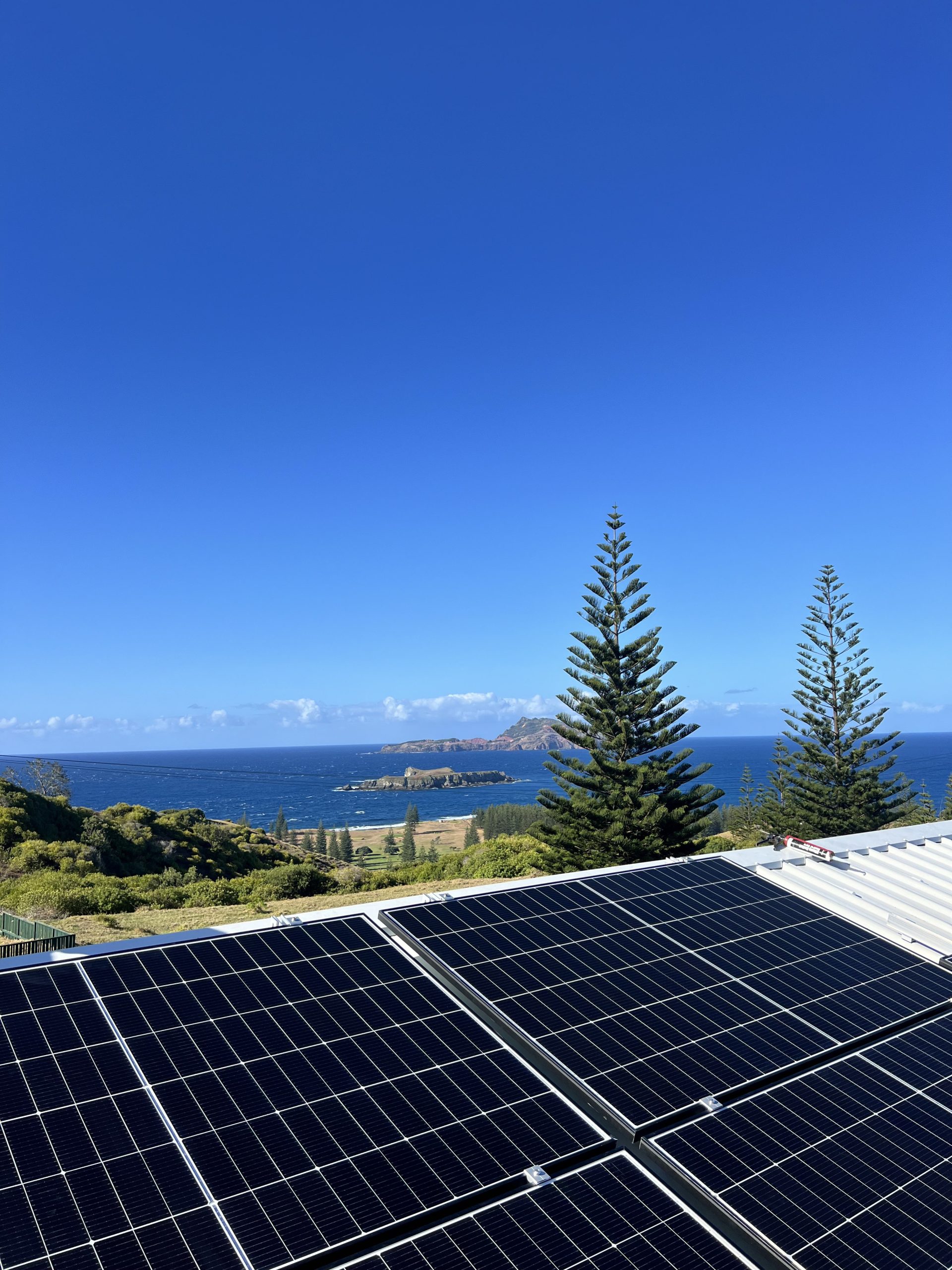 View of Norfolk Island during Gardel Electrical & Solar's smart energy installation